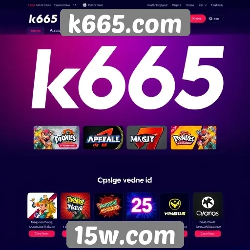 Acessibilidade e design do site k665.com